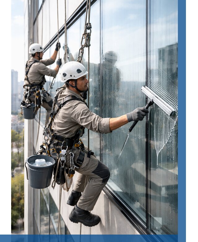Мойка окон альпинистами в Димитровграде от 4636 р. | ВЫСОТНИК-Дмт