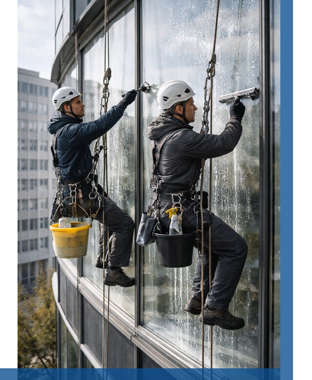 Мойка панорамных окон в Димитровграде от 361 р. заказать у ВЫСОТНИК-Дмт