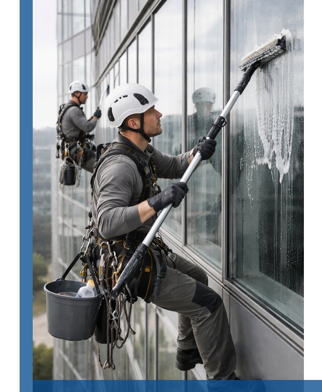 Высотная мойка сплошного остекления с выездом в Димитровграде