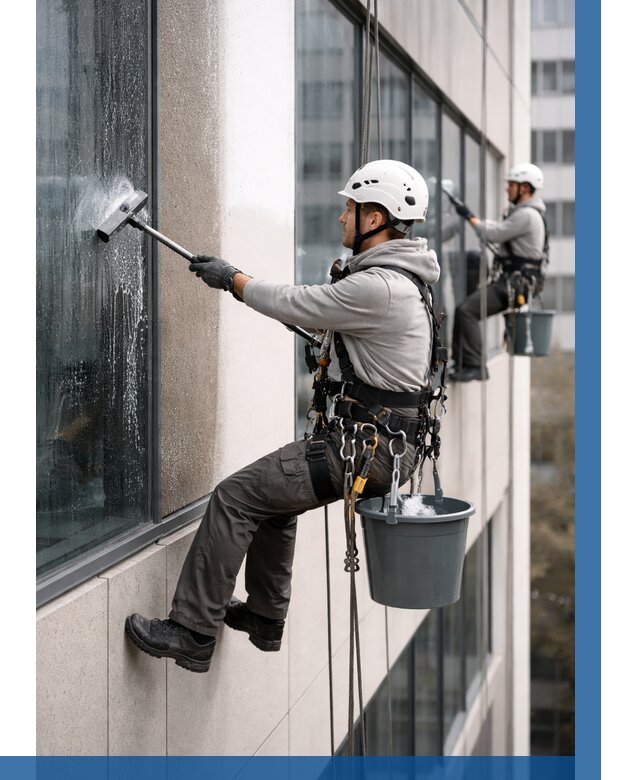 Мойка фасадов зданий в Димитровграде под ключ от 361 р. | ВЫСОТНИК-Дмт