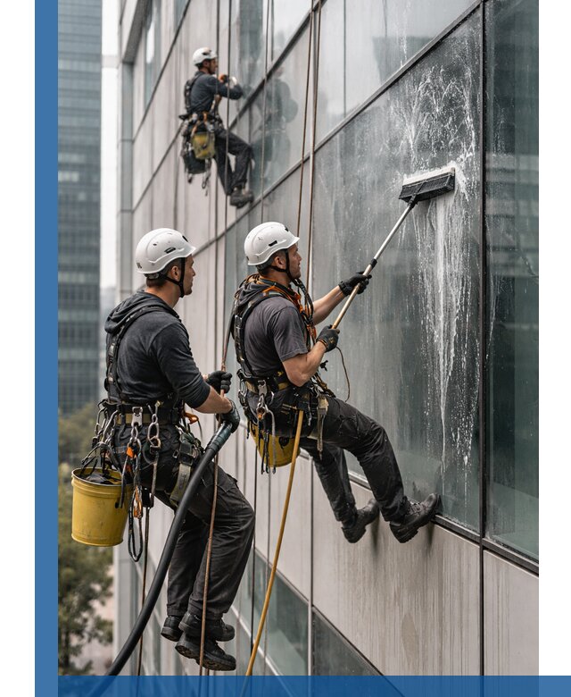 Профессиональная высотная мойка фасадов зданий в Димитровграде