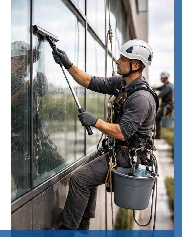 Мойка стеклянных фасадов в Димитровграде от 206 р. | ВЫСОТНИК-Дмт