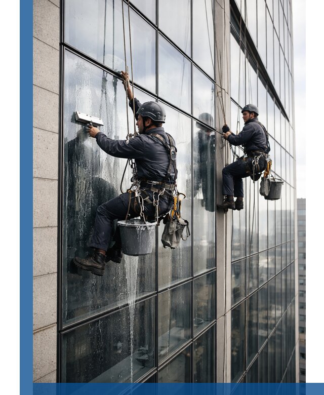 Профессиональная мойка стеклянных фасадов зданий в Димитровграде