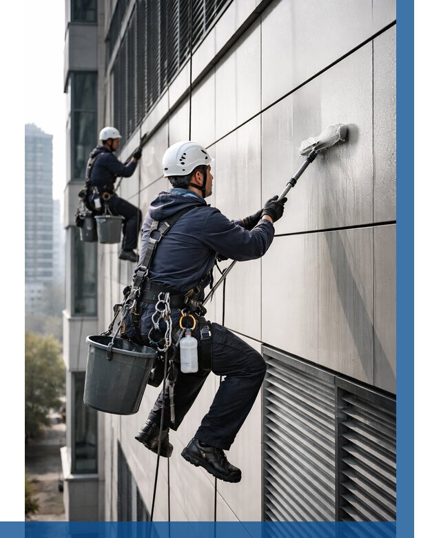 Мойка вентилируемого фасада в Димитровграде от 258 р. | ВЫСОТНИК-Дмт