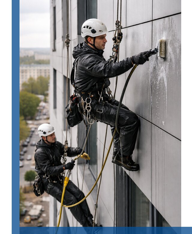Профессиональная мойка фасада из композита в Димитровграде