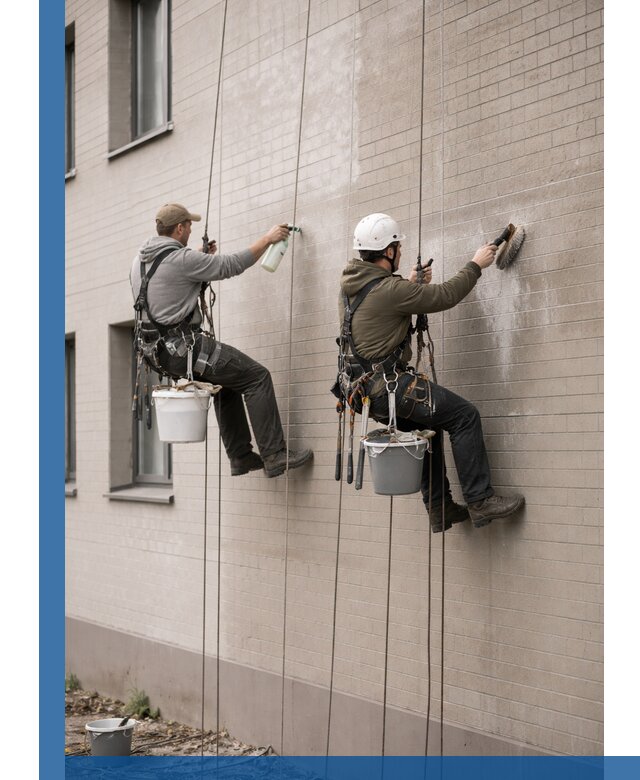 Удаление высолов с фасада зданий в Димитровграде без повреждений и следов
