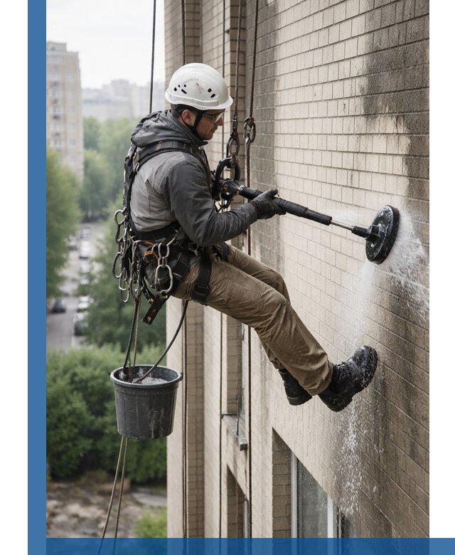 Очистка фасада от копоти в Димитровграде профессионально и безопасно