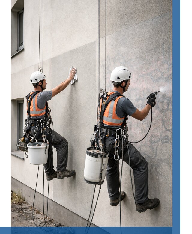 Антиграффити покрытие фасада в Димитровграде от 618 р. | ВЫСОТНИК-Дмт