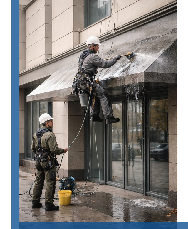 Профессиональная мойка козырьков и навесов в Димитровграде