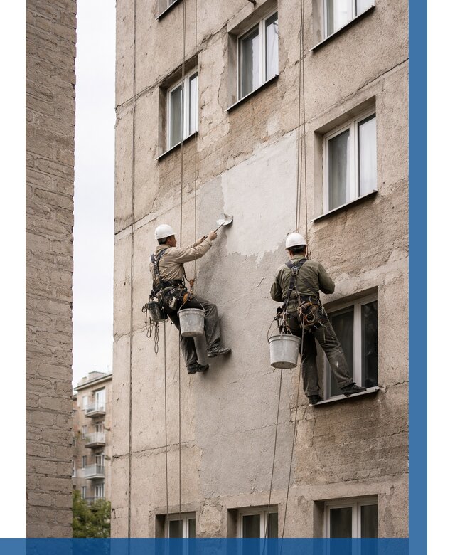 Косметический ремонт фасада в Димитровграде от 1133 р. | ВЫСОТНИК-Дмт