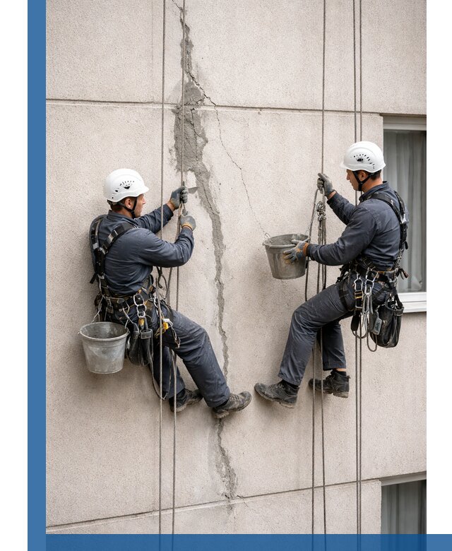 Заделка трещин на фасаде в Димитровграде с гарантийным ремонтом