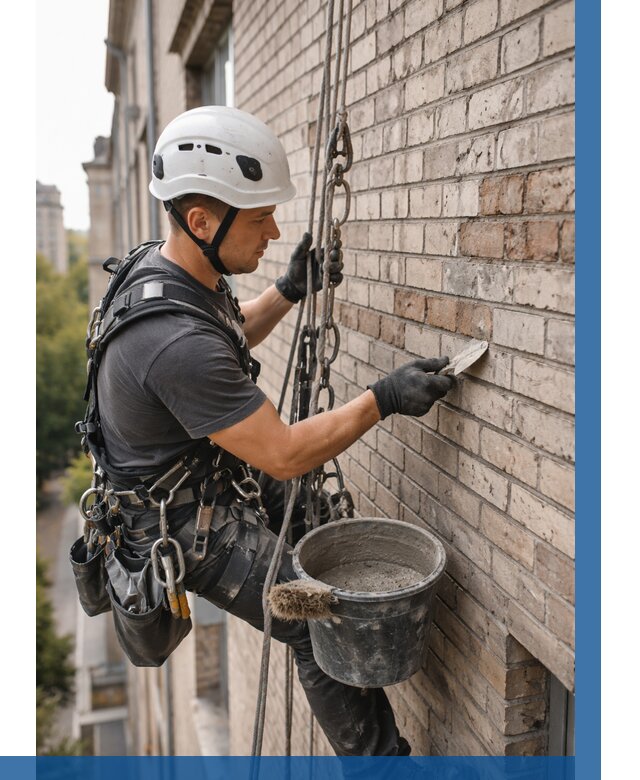 Ремонт кирпичной кладки фасада в Димитровграде от 1855 р. | ВЫСОТНИК-Дмт