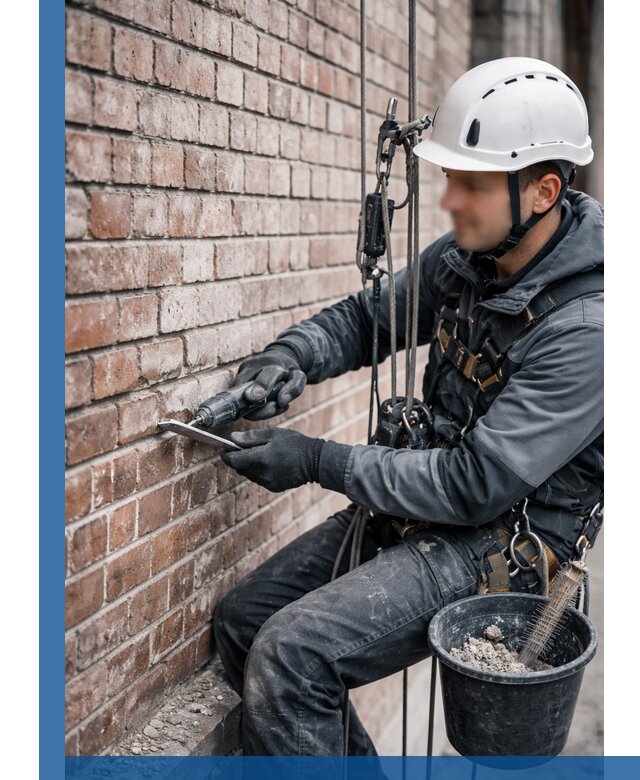 Расшивка кирпичных швов фасадов и стен, ремонт в Димитровграде