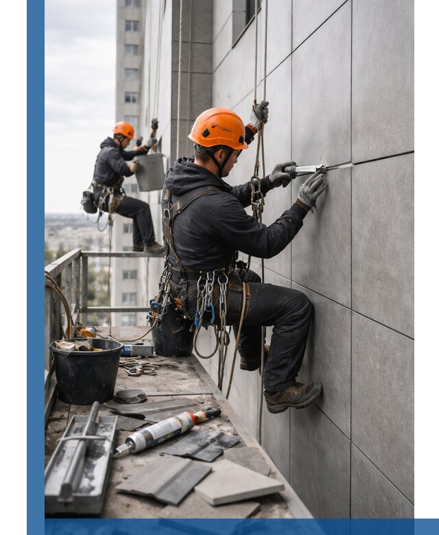 Профессиональный ремонт фасада из керамогранита в Димитровграде