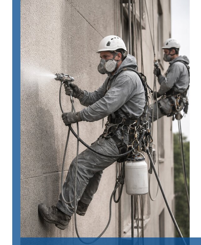 Безвоздушная покраска фасадов зданий в Димитровграде профессионально