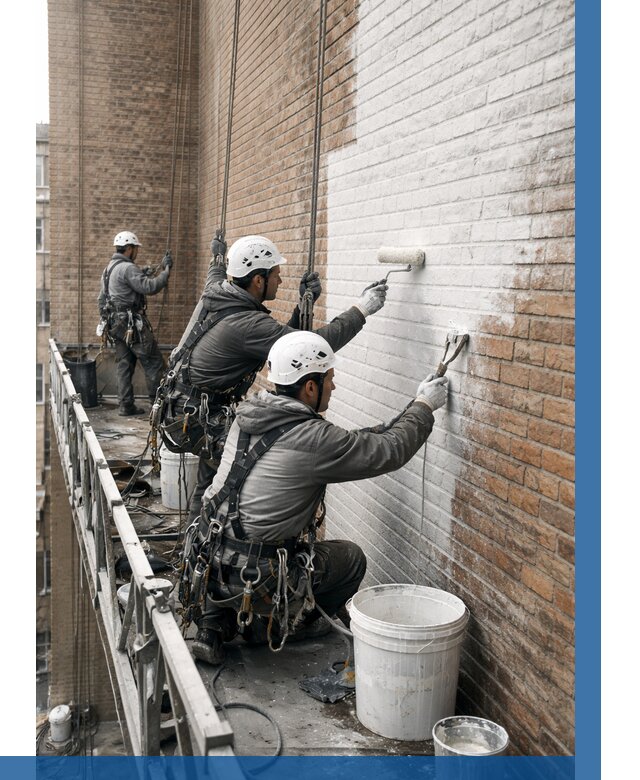 Покраска кирпичного фасада в Димитровграде от 361 р. | ВЫСОТНИК-Дмт