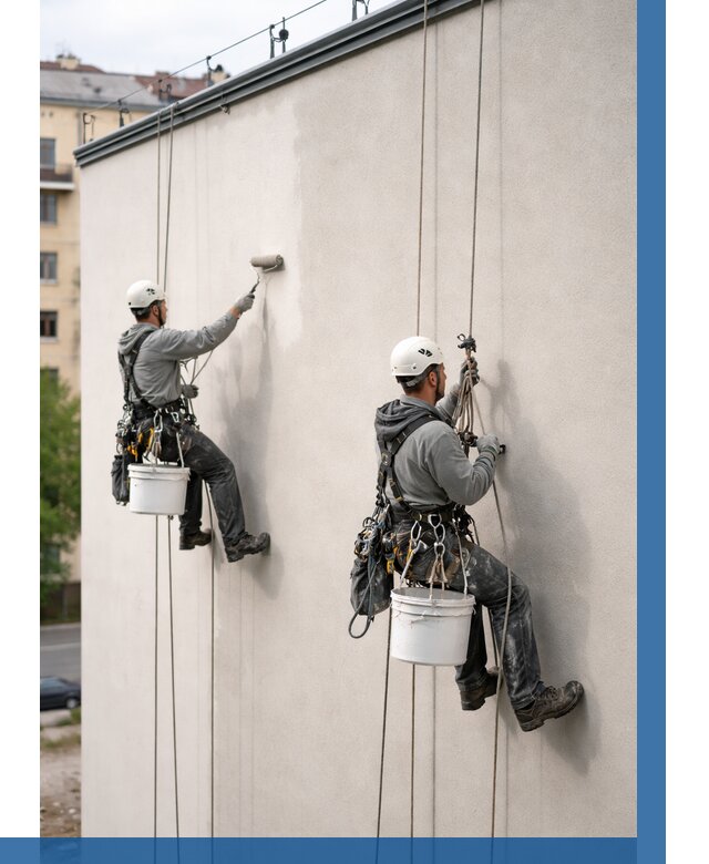 Покраска оштукатуренного фасада в Димитровграде от 330 р. | ВЫСОТНИК-Дмт