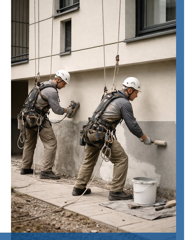 Окраска цоколя здания в Димитровграде от 464 р. под ключ | ВЫСОТНИК-Дмт