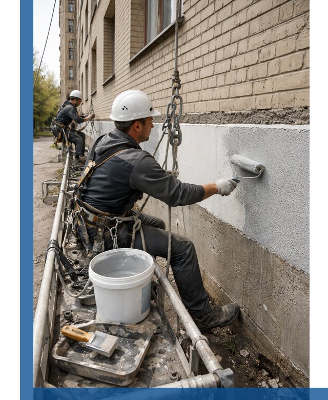 Окраска цоколя здания в Димитровграде профессионально и надежно