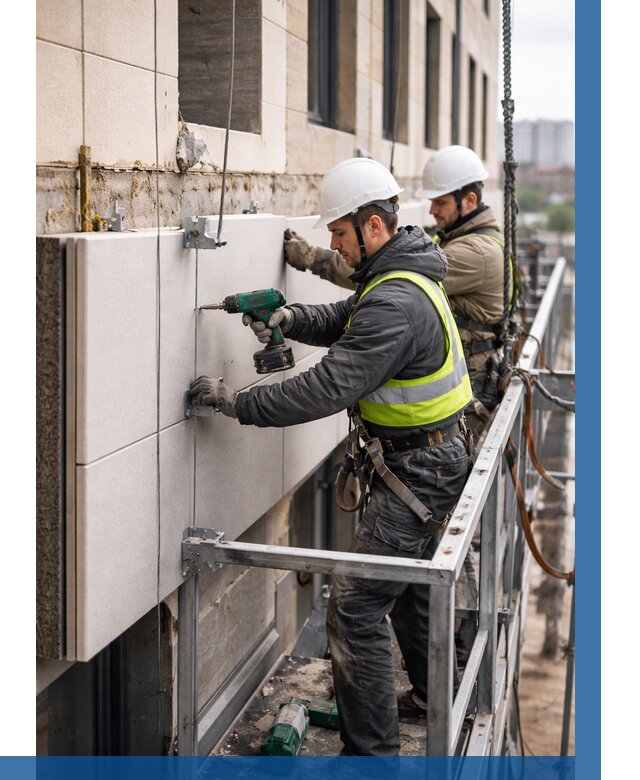 Монтаж фасадных термопанелей в Димитровграде от 1545 р. | ВЫСОТНИК-Дмт