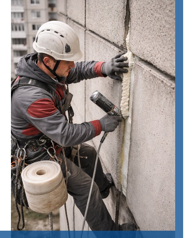 Утепление межпанельных швов в Димитровграде от 721 р. | ВЫСОТНИК-Дмт