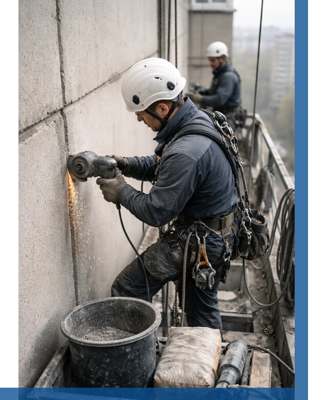 Штробление межпанельных швов в Димитровграде от 1236 р. | ВЫСОТНИК-Дмт