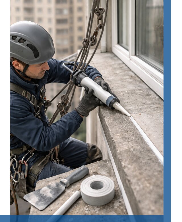 Герметизация балконного козырька в Димитровграде от 4636 р. | ВЫСОТНИК-Дмт