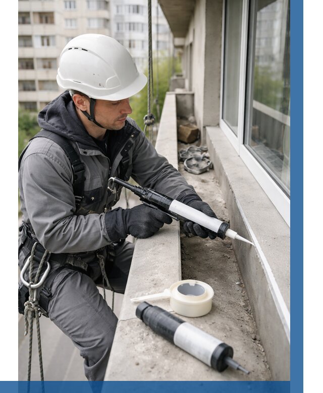 Герметизация швов лоджии в Димитровграде от 4636 р. | ВЫСОТНИК-Дмт