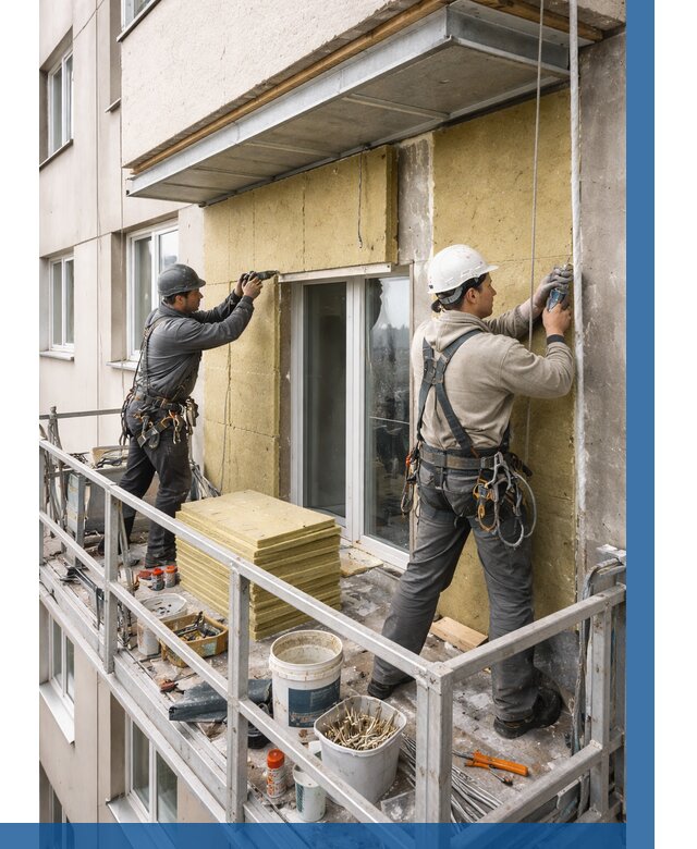 Утепление балкона снаружи в Димитровграде от 1648 р. под ключ ВЫСОТНИК-Дмт