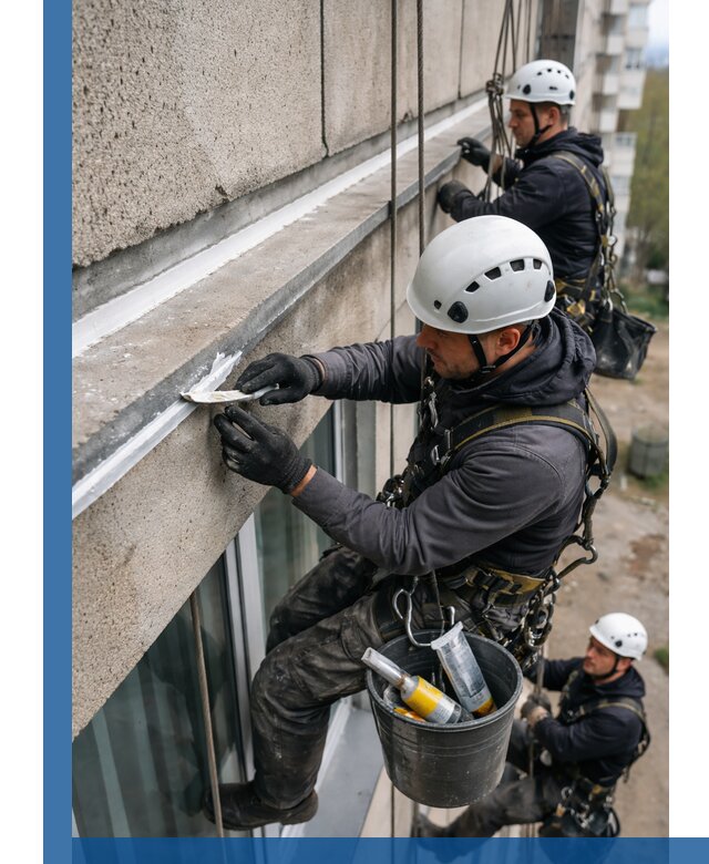 Герметизация примыкания балкона в Димитровграде под ключ с гарантией