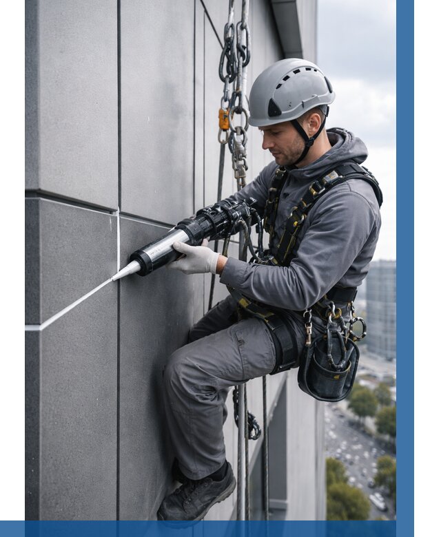 Герметизация стыков фасадных панелей в Димитровграде от 6697 р.| ВЫСОТНИК-Дмт