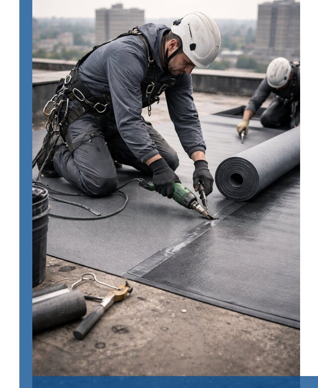 Ремонт мягкой кровли в Димитровграде с выездом промальпинистов