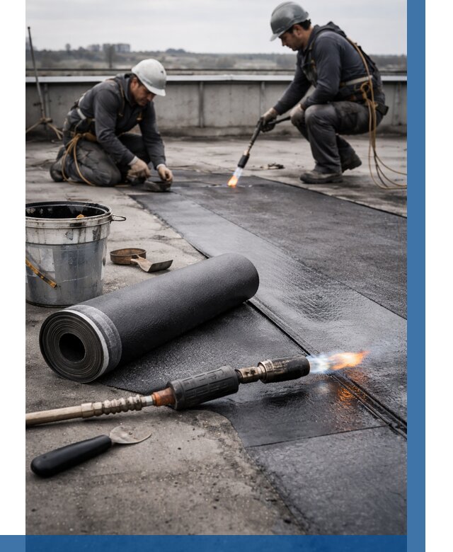 Ремонт рулонной кровли в Димитровграде от 670 р. | ВЫСОТНИК-Дмт