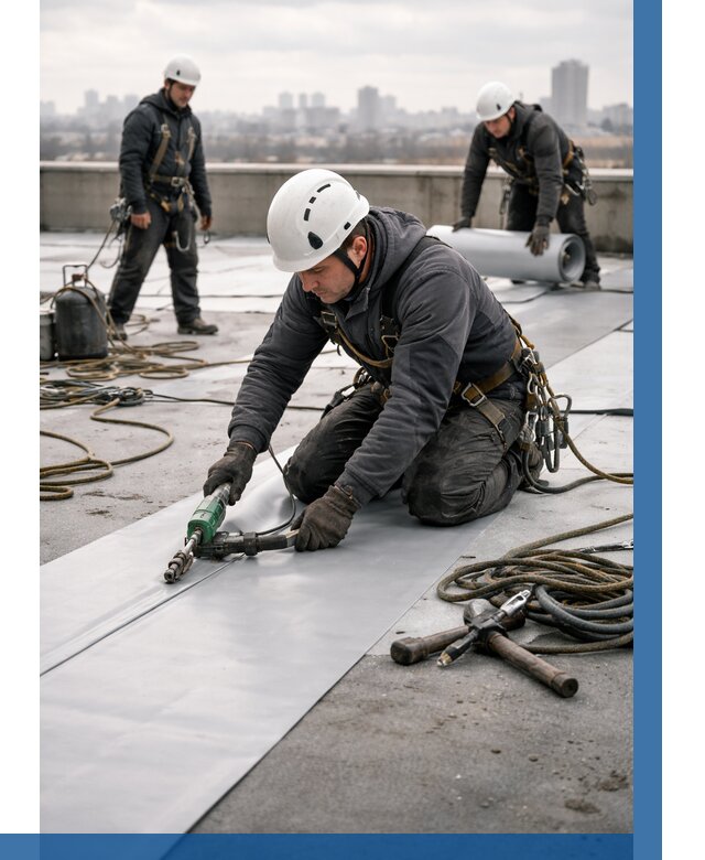 Ремонт мембранной кровли в Димитровграде от 1855 р./м2 | ВЫСОТНИК-Дмт