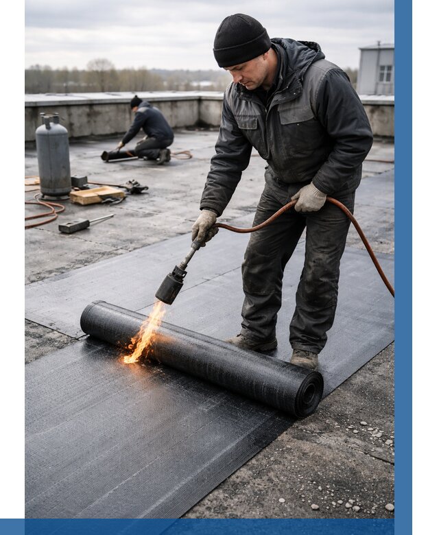 Ремонт наплавляемой кровли в Димитровграде от 721 р. | ВЫСОТНИК-Дмт