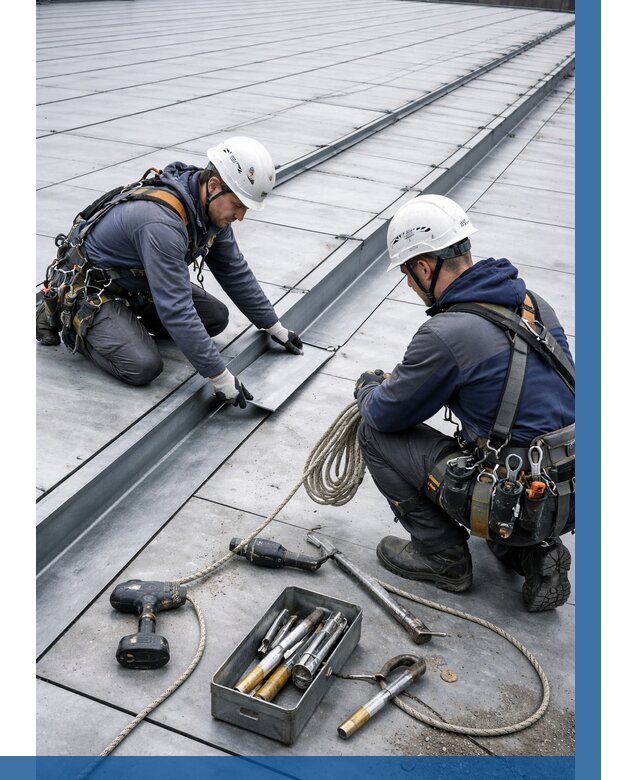 Ремонт фальцевой кровли в Димитровграде от 721 р. | ВЫСОТНИК-Дмт