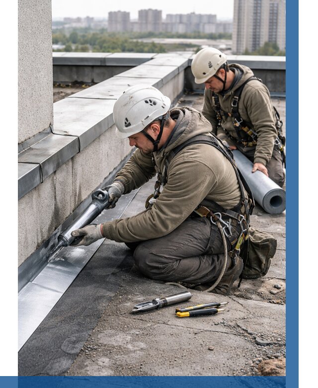 Ремонт кровельных примыканий в Димитровграде от 1236 р. | ВЫСОТНИК-Дмт