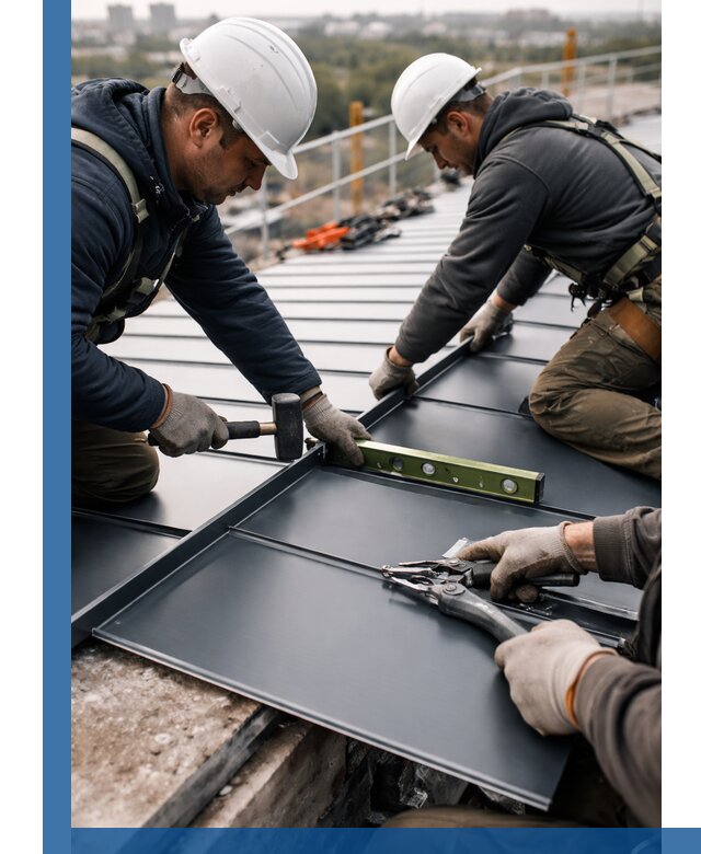 Монтаж фальцевой кровли в Димитровграде для промышленных зданий