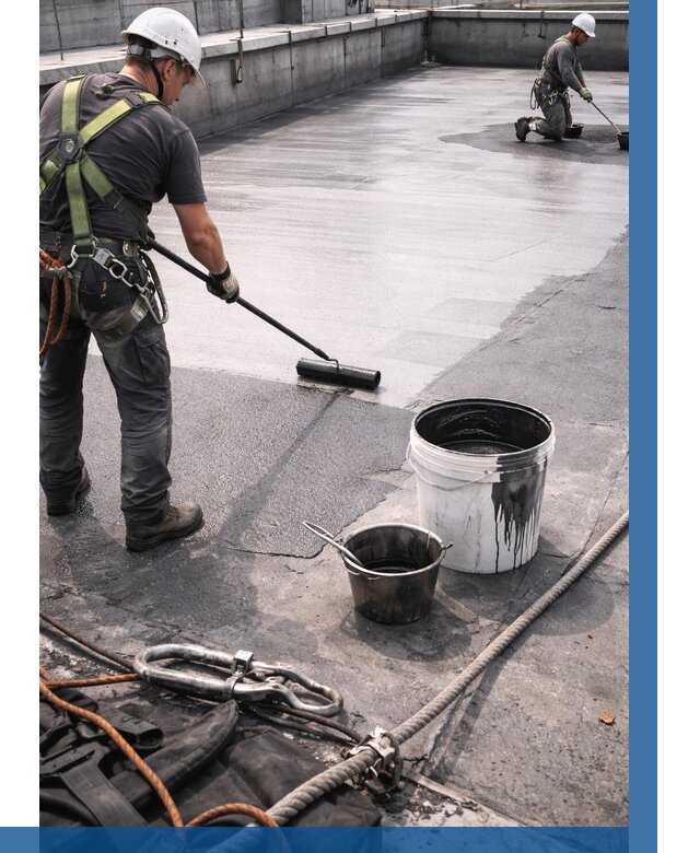 Гидроизоляция кровли жидкой резиной в Димитровграде от 515 р. | ВЫСОТНИК-Дмт