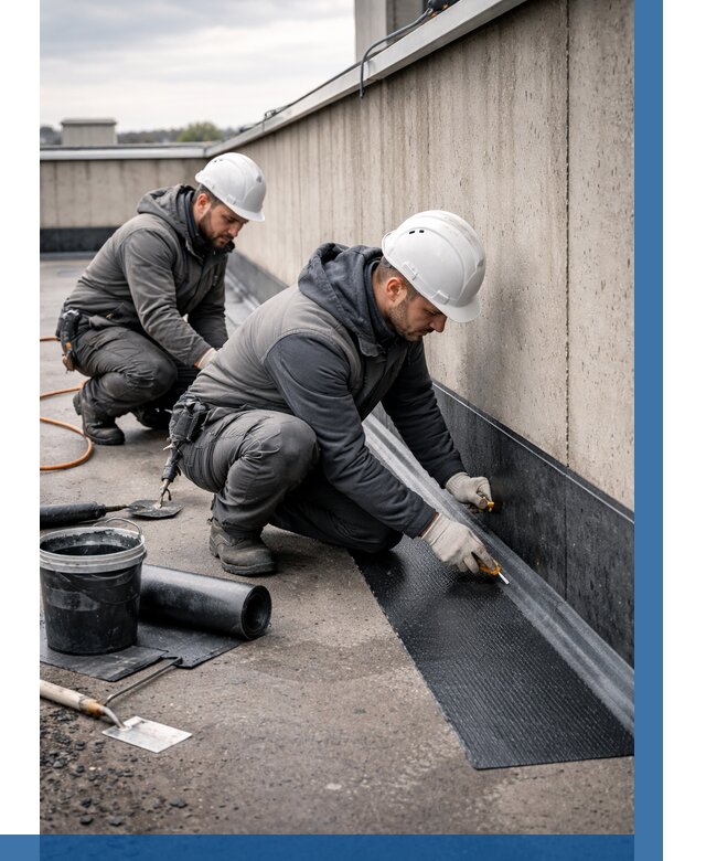 Гидроизоляция примыканий на кровле в Димитровграде от 927 р. | ВЫСОТНИК-Дмт