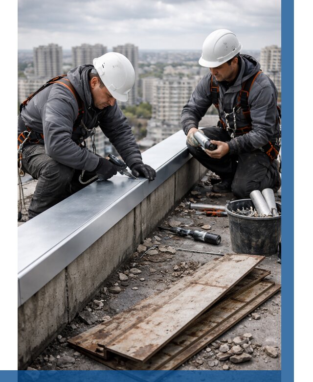 Замена парапетных крышек под ключ в Димитровграде от 1236 р. | ВЫСОТНИК-Дмт