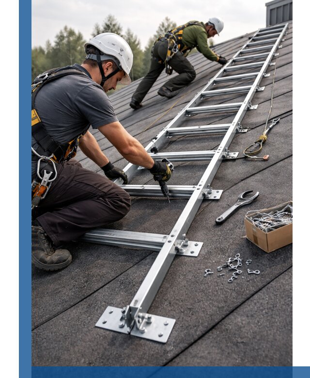 Профессиональный монтаж кровельной лестницы в Димитровграде под ключ