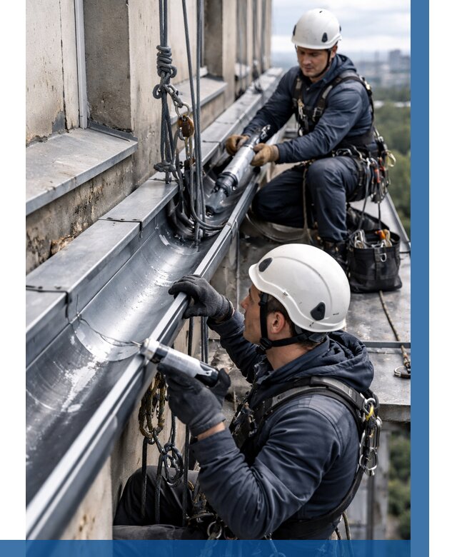 Ремонт водосточных желобов в Димитровграде от 6697 р. | ВЫСОТНИК-Дмт