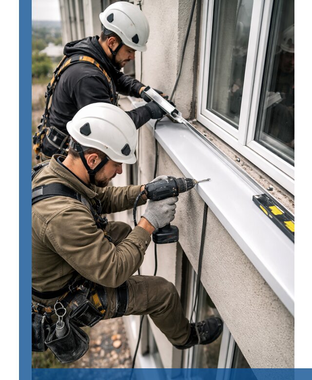 Профессиональный монтаж оконных отливов и отведения воды в Димитровграде