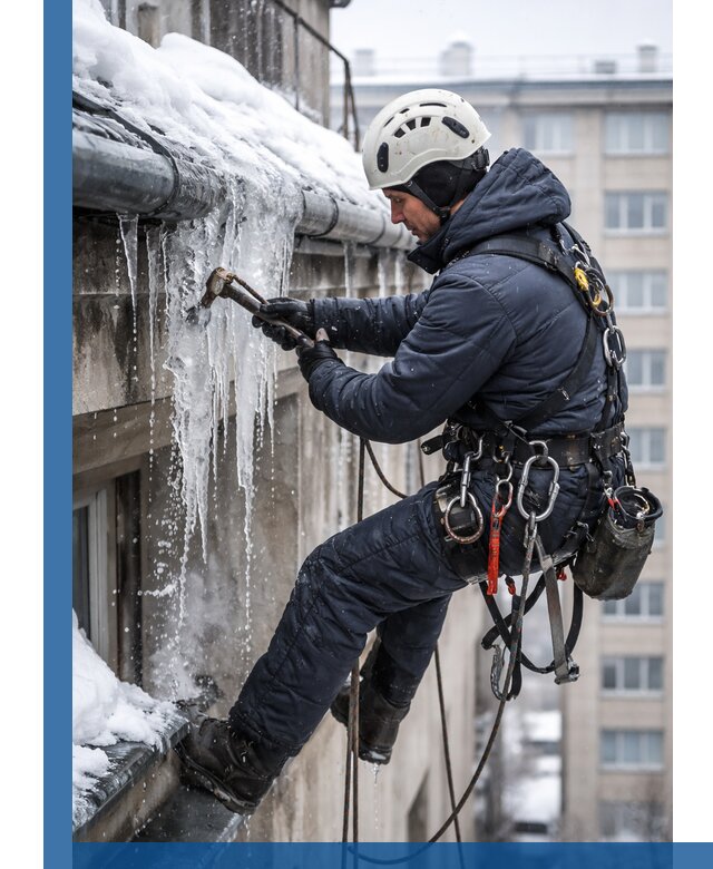 Удаление наледи и чистка водостоков в Димитровграде оперативно и безопасно
