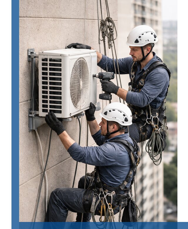 Монтаж внешнего блока кондиционера в Димитровграде установка и крепление