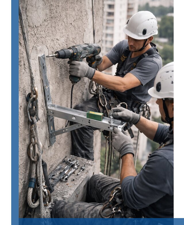 Установка кронштейнов кондиционера и крепежа в Димитровграде