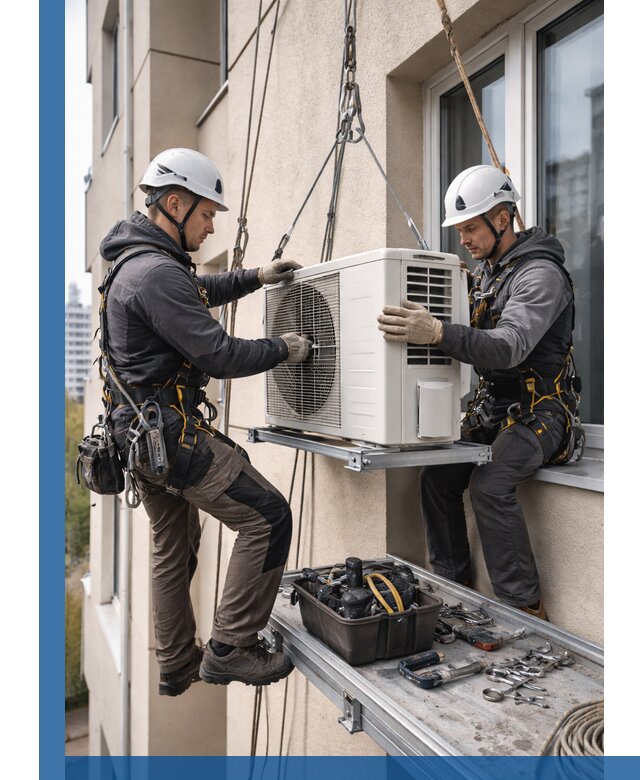 Перенос внешнего блока кондиционера в Димитровграде с монтажом и крепежом