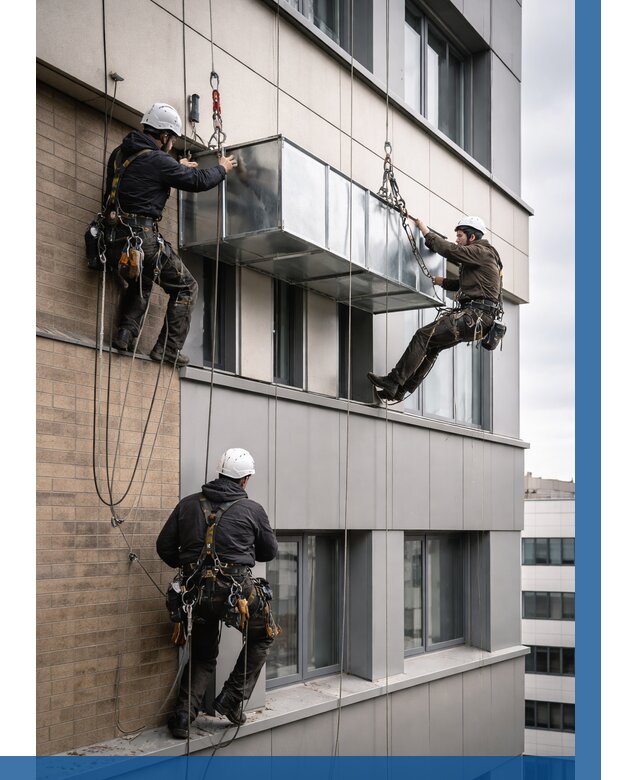 Монтаж воздуховодов на фасаде в Димитровграде от 1545 р. | ВЫСОТНИК-Дмт