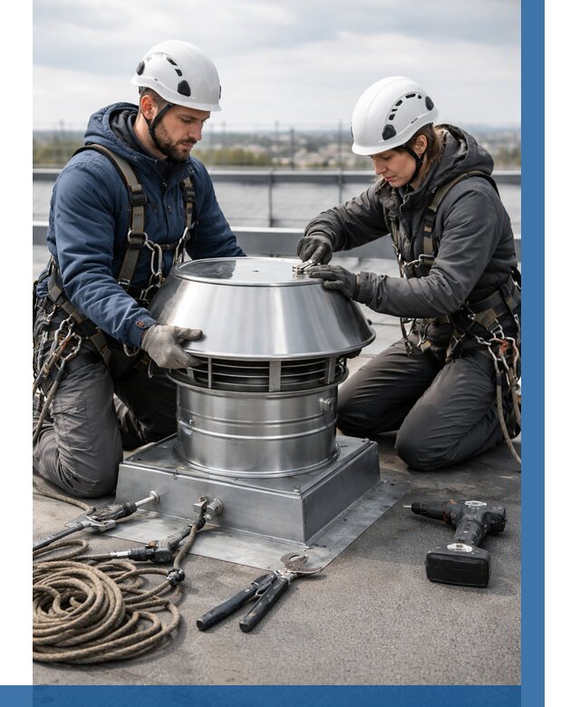 Установка дефлекторов на кровле в Димитровграде от 4636 р. | ВЫСОТНИК-Дмт